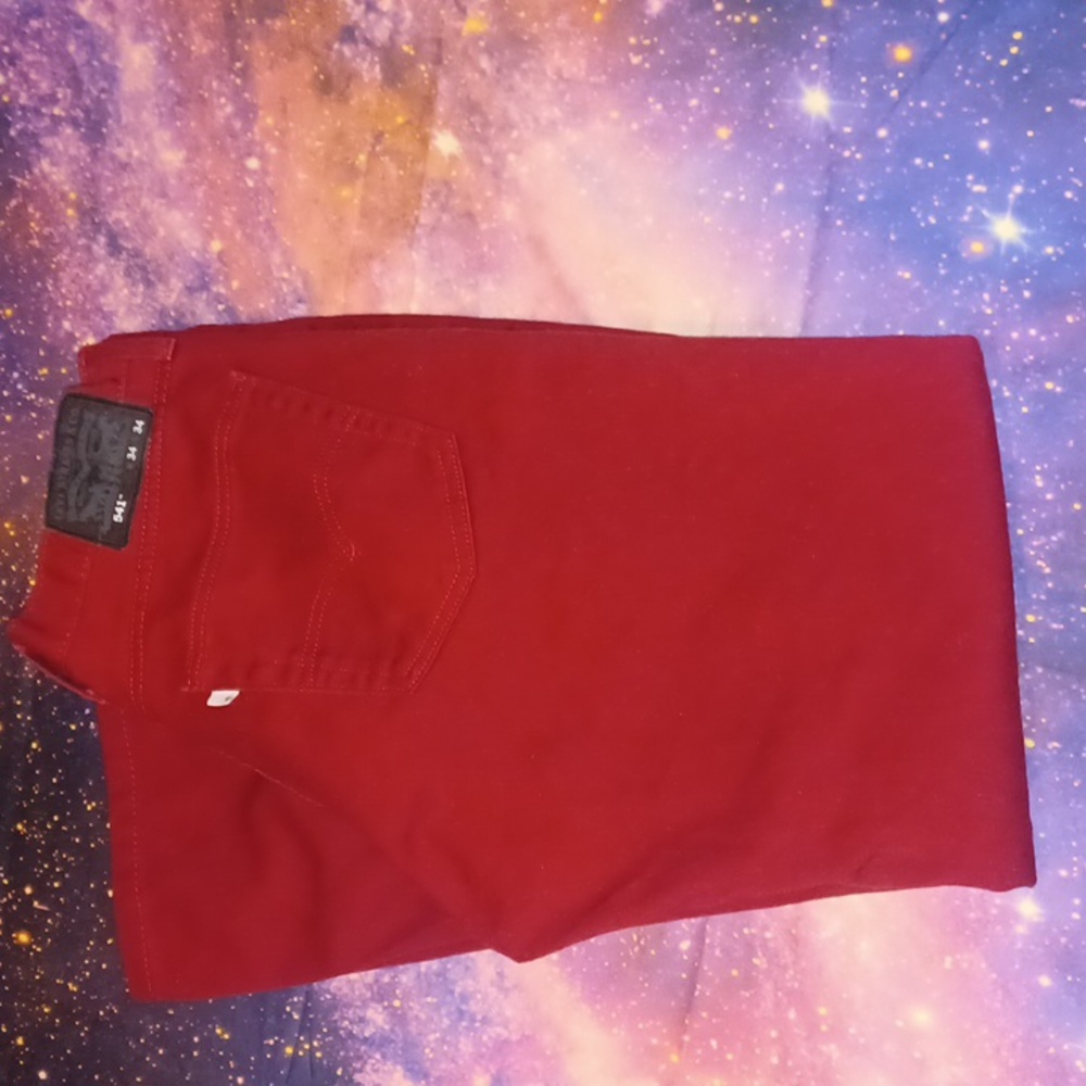 Red levi jeans
